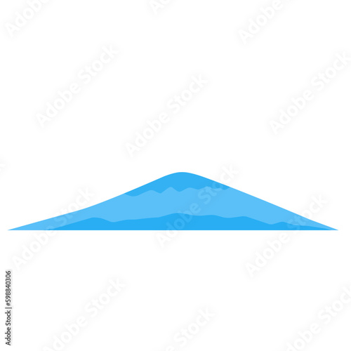 Vector blue silhouettes of hills and mountains