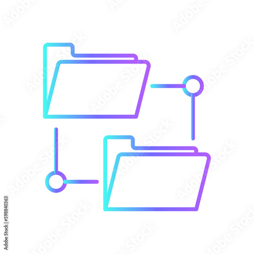 Data Connection Information technology icon with blue duotone style. technology, network, information, media, global, connect, share. Vector illustration