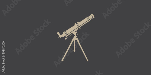 telescope simple icon design, logo design