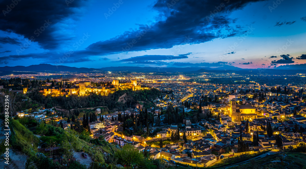 Granada over dusk