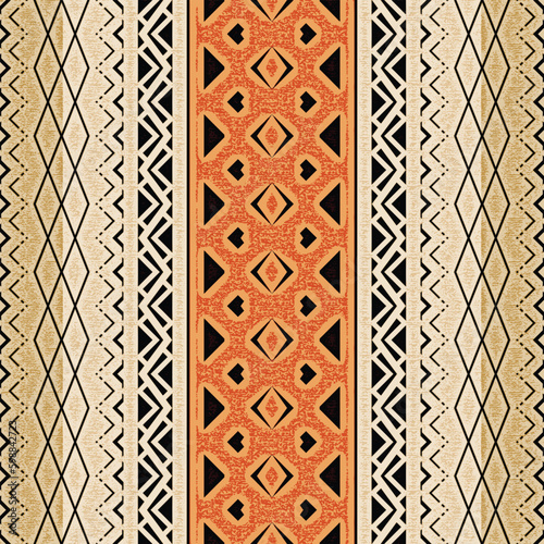 Seamless geometric pattern, ethnic background, design
