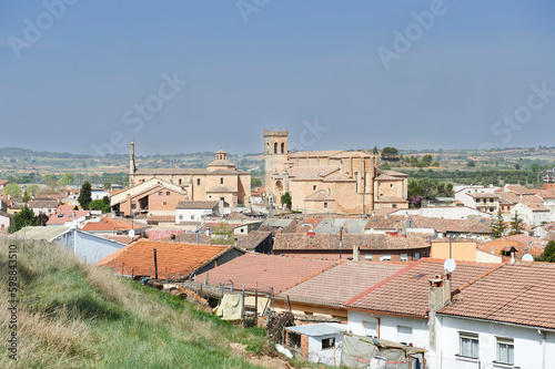 Saint Dominic and The Savior churches rise above the roofs of the town of Cifuentes