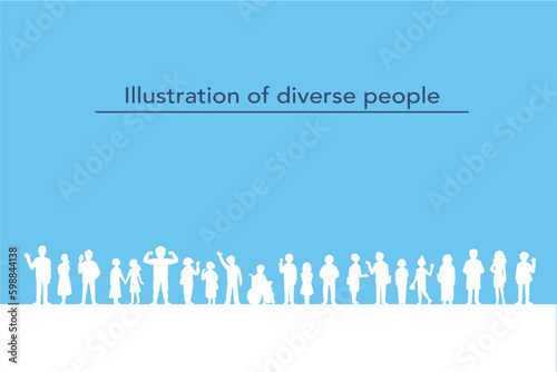 ダイバーシティ・多様性のイメージ　シルエット