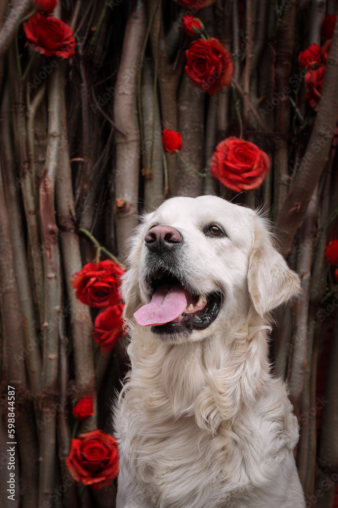 Portrait of a beautiful golden retriever