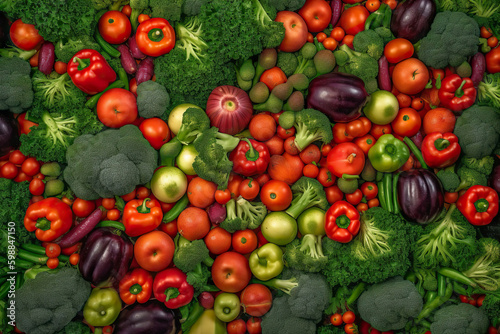 Vegetables background. Generative AI.