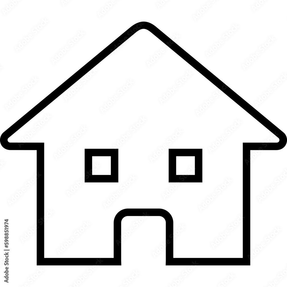 Home Building Outline Symbol Icon Home Building Outline Symbol Icon