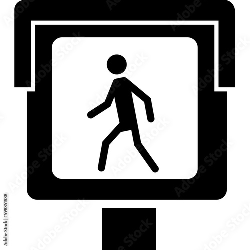 Luminous Street Walker Signal Icon