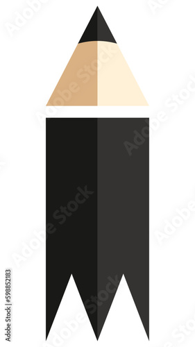 Black isolated icon of pencil
