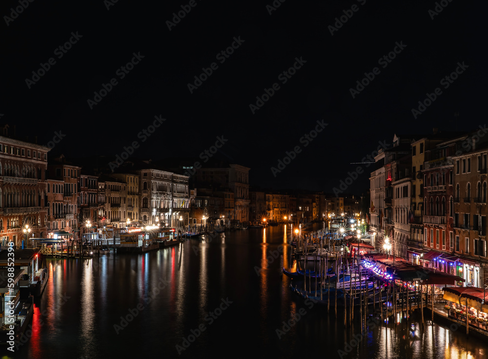 Venice Grand Canal at night