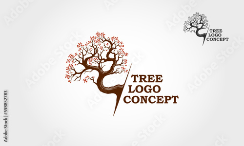 Tree Logo Concept. Life logo illustrating a tree strength. This concept could be used for recycling, environment associations, landscape business. 