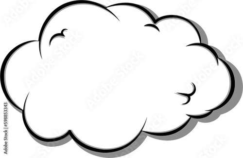 Fluffy white could, PNG file no background