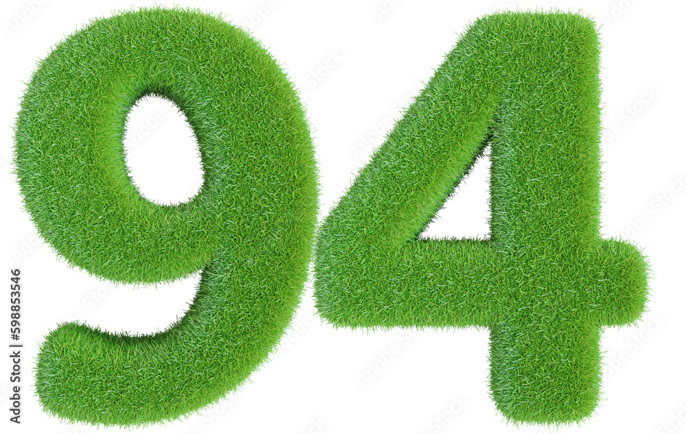 94 number grass 3d render 94 number grass 3d render