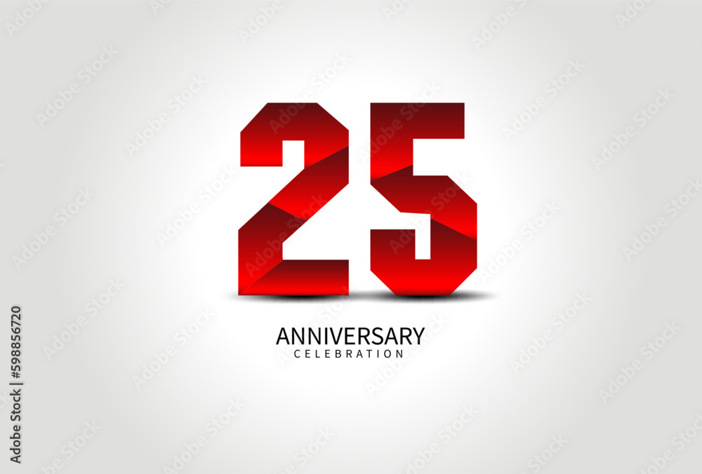 25 Year Anniversary Celebration Logo red vector, 25 Number Design, 25th Birthday Logo, Logotype Number, Vector Anniversary For Celebration, Invitation Card, Greeting Card. logo number Anniversary 25 Year Anniversary Celebration Logo red vector, 25 Number Design, 25th Birthday Logo, Logotype Number, Vector Anniversary For Celebration, Invitation Card, Greeting Card. logo number Anniversary