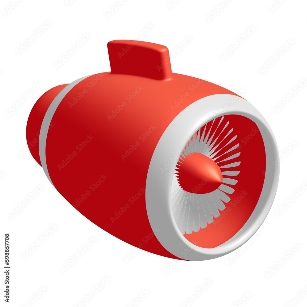 Obraz premium Turbo jet plane engine