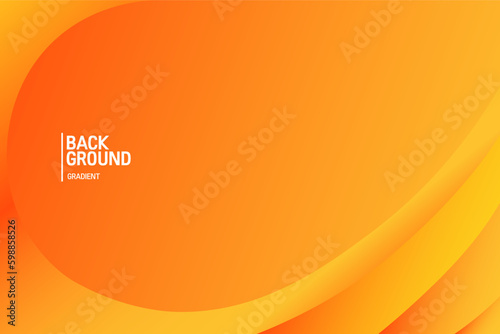 Colorful orange gradient background. Fluid banner template vector illustration. Abstract background