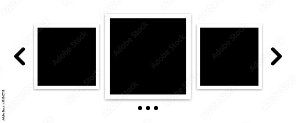 Polaroid frame. Flat, white, collage of polaroid frames. Vector icons. Polaroid frame. Flat, white, collage of polaroid frames. Vector icons.
