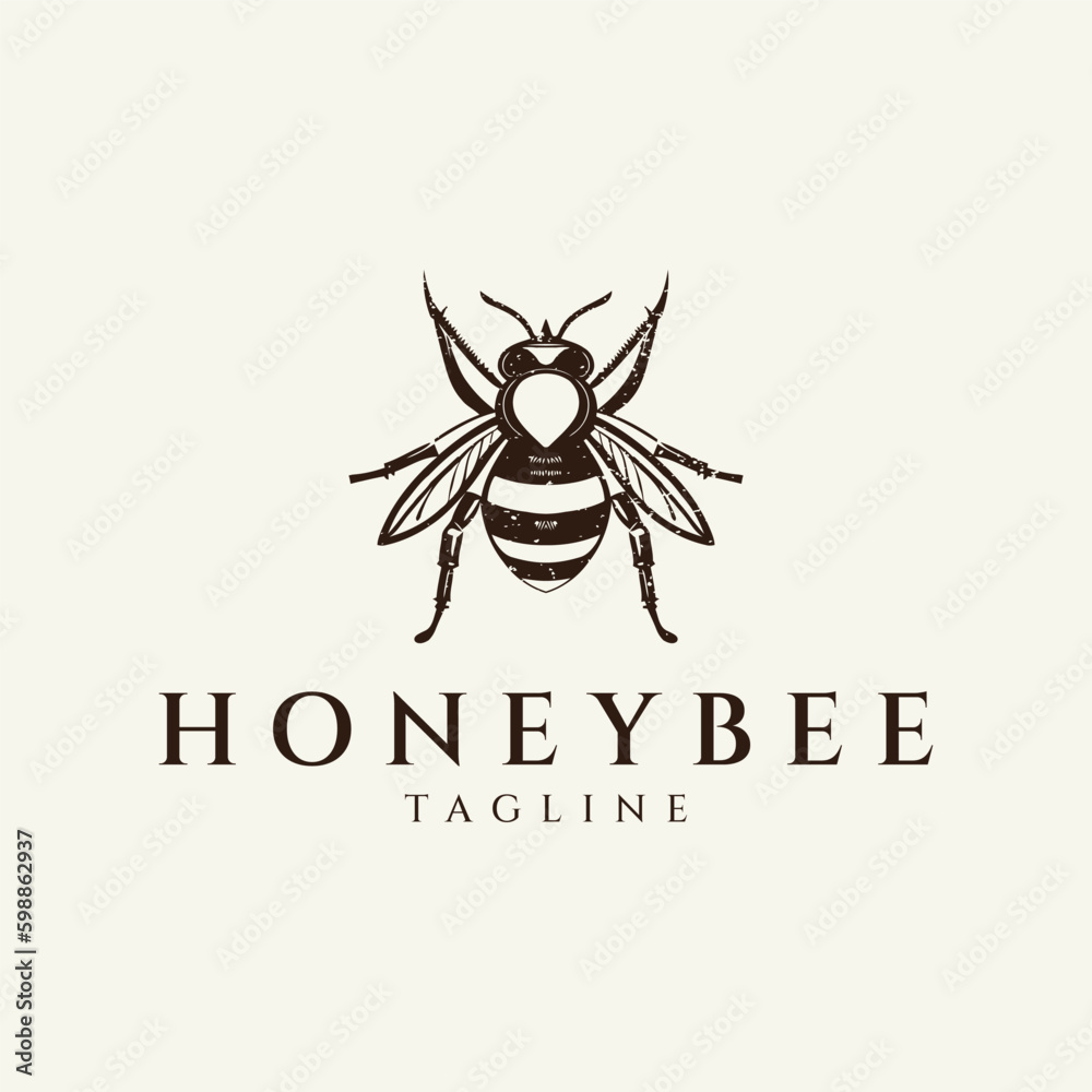 Bee logo design vector illustration Bee logo design vector illustration