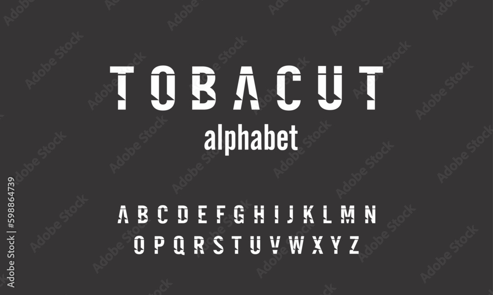 Abstract digital tobacut alphabet fonts. Typography technology electronic dance music future creative font. vector illustraion