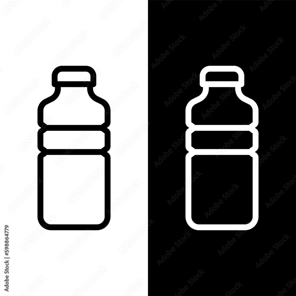 black and white water bottle icon black and white water bottle icon