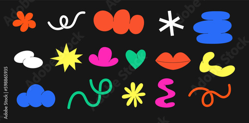 Naive playful abstract shapes Generative AI