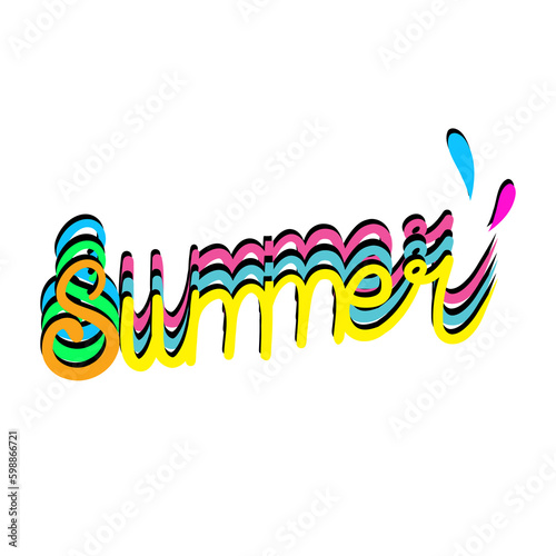 Summer Multicolor Lettering