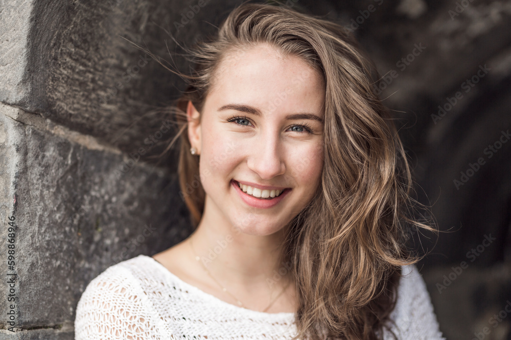 Portrait of smiling young woman Portrait of smiling young woman