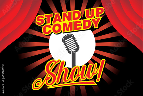 Stand up comedy banner. Stand up comedy vector illustration
