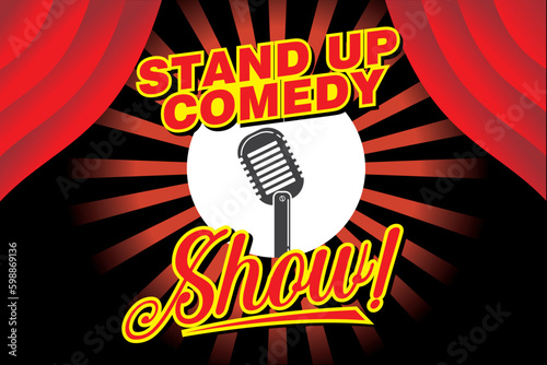 Stand up comedy banner.  Stand up comedy vector illustration