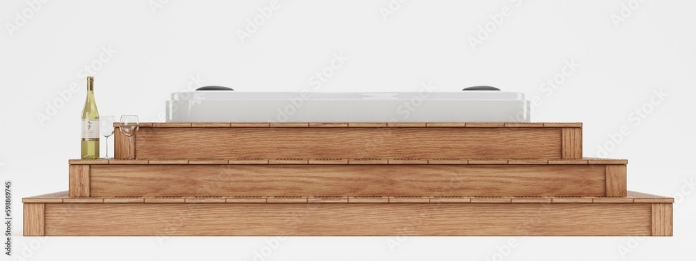 Fototapeta premium Realistic 3D Render of Garden Furniture Setup