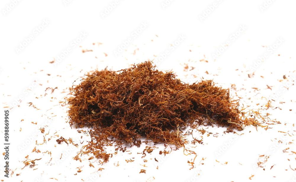 Tobacco pile isolated on white background Tobacco pile isolated on white background