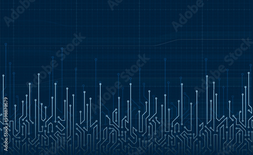 Modern background with circuit board pattern. Vector illustration.