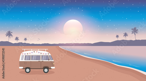 secret paradise beach summer holiday with camper van