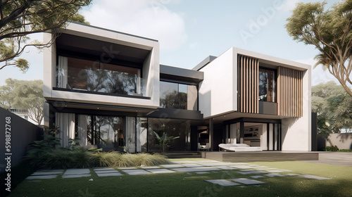 An architectural concept of a modern house © RDO