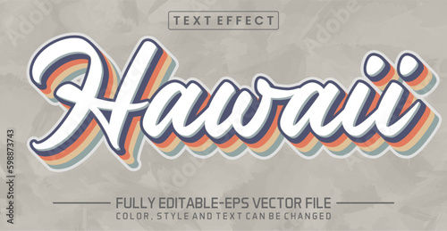 Hawaii text editable style effect