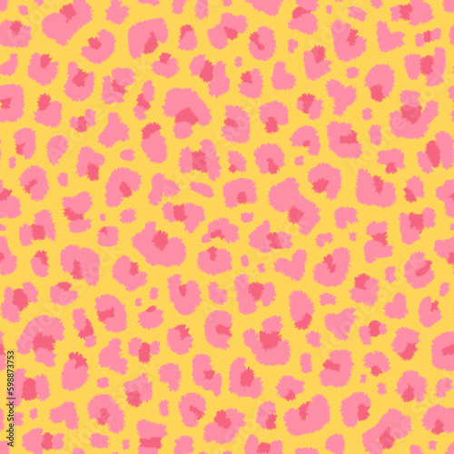 Abstract animal skin leopard seamless pattern design. Jaguar, leopard, cheetah, panther fur.  seamless camouflage background. (ID: 598873753)