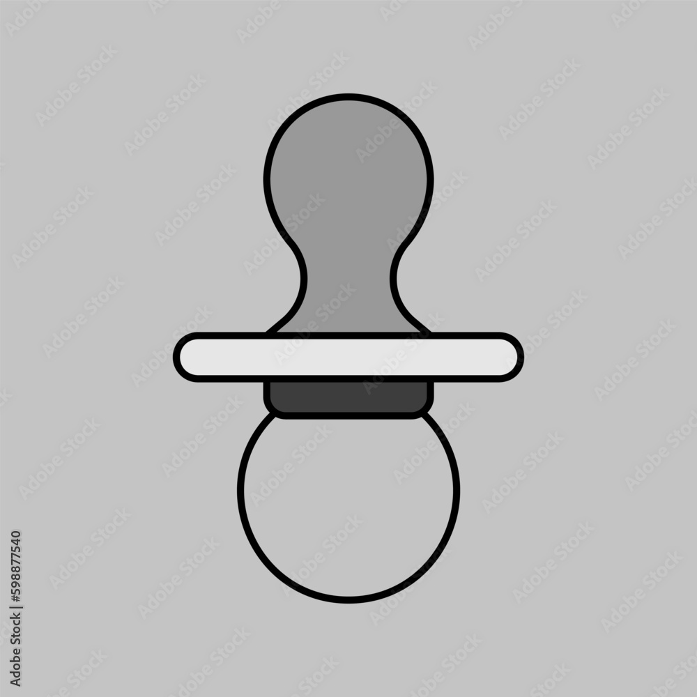 Baby dummy teat vector isolated icon Baby dummy teat vector isolated icon