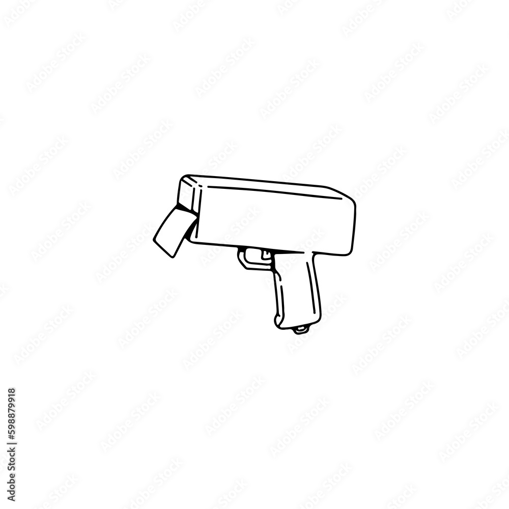 vector illustration of toy money gun vector illustration of toy money gun