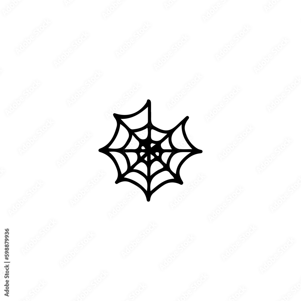 vector illustration doodle spider web concept vector illustration doodle spider web concept