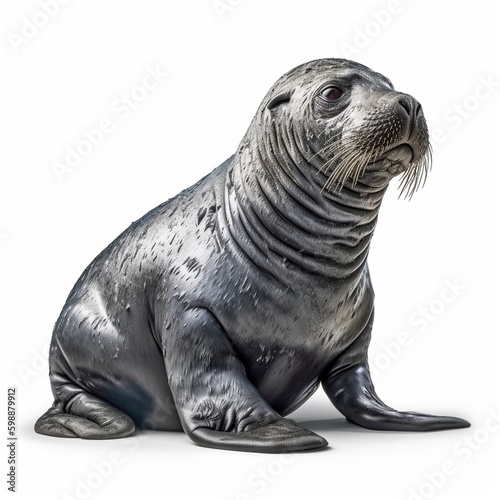 Seal isolated on white background (Generative AI)