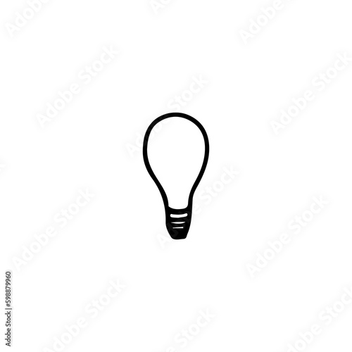 light bulb doodle illustration vector