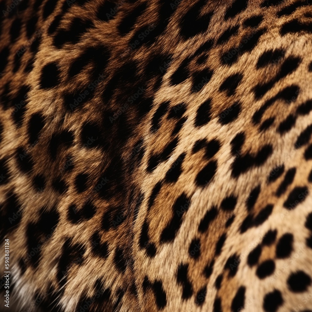 close up of a leopard skin. generative AI close up of a leopard skin. generative AI