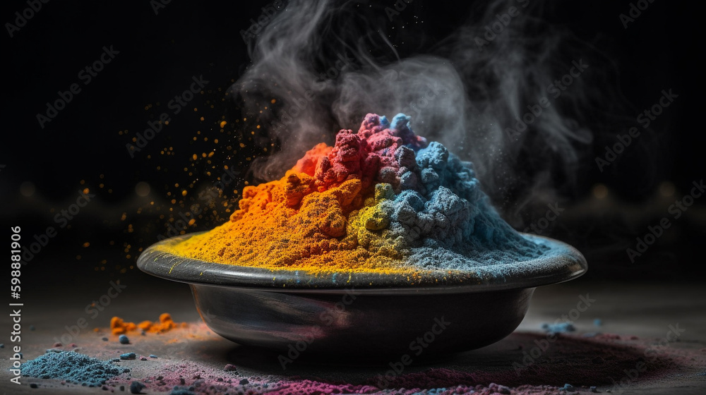 color powder. Generative AI color powder. Generative AI