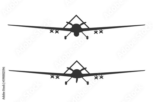 Bayraktar icon. War drone vector ilustration.