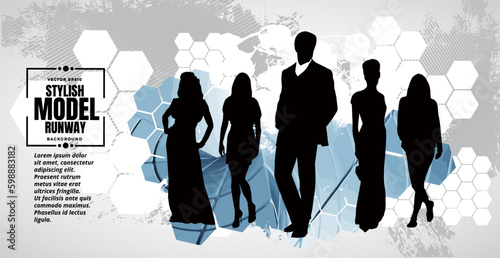 Fashion look. Young woman dressed in stylish trendy clothing. Vector illustration