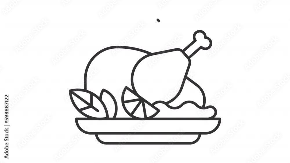 Animated american food line icons. USA restaurant menu animation. Delivery service. Traditional cuisine. Loop HD video with alpha channel, transparent background. Outline motion graphic Animated american food line icons. USA restaurant menu animation. Delivery service. Traditional cuisine. Loop HD video with alpha channel, transparent background. Outline motion graphic