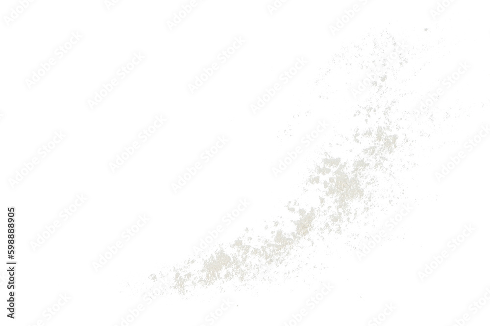 white powder splash isolated