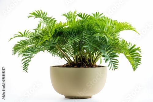 Home plant in a pot isolated on white background Generative AI