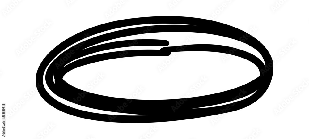 Oval hand drawn shapes. Doodle highlighter handwritten circle. Vector rough stroke illustration Generative AI Oval hand drawn shapes. Doodle highlighter handwritten circle. Vector rough stroke illustration Generative AI