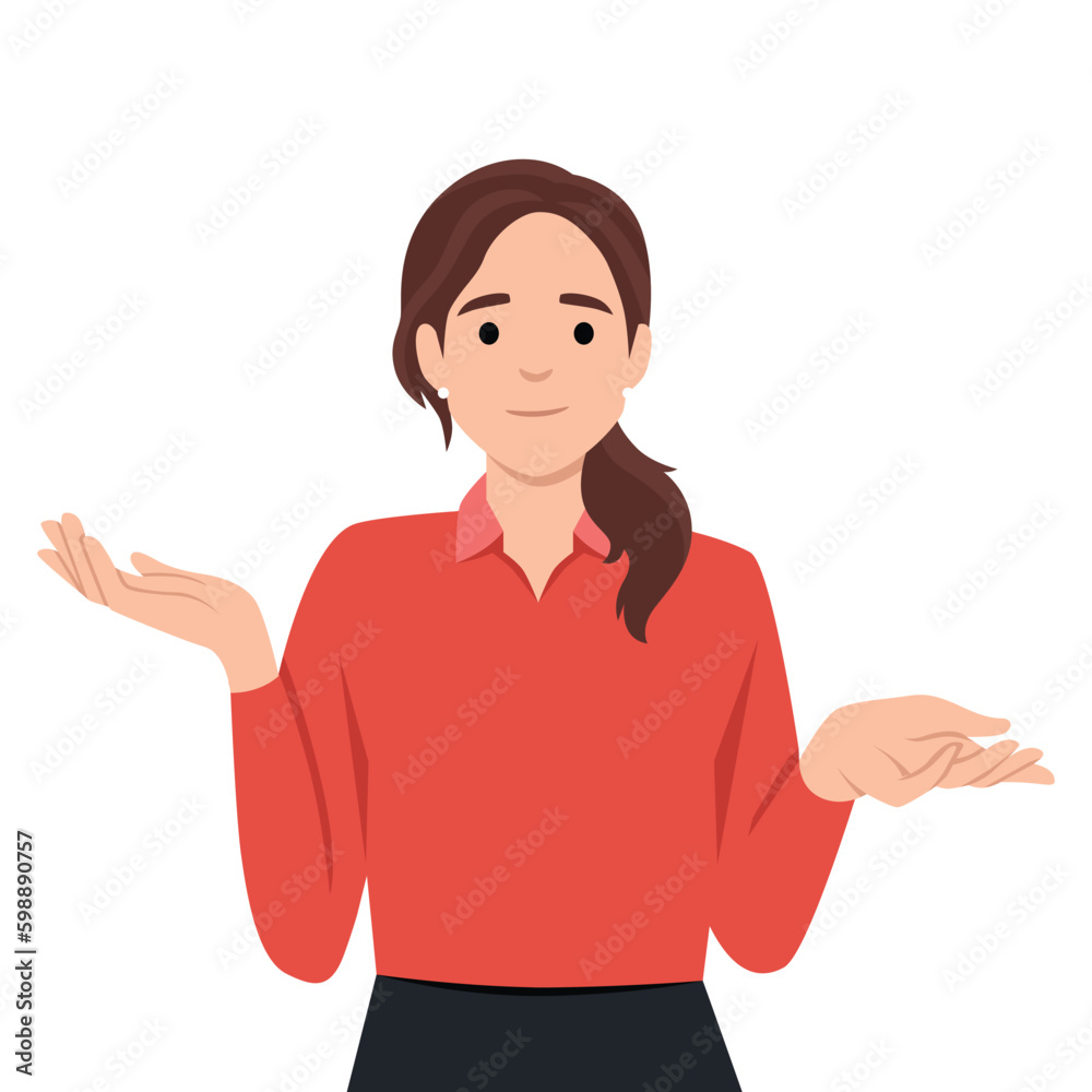 Young woman and question mark. Frequently Asked Questions Concept. Young woman and question mark. Frequently Asked Questions Concept.
