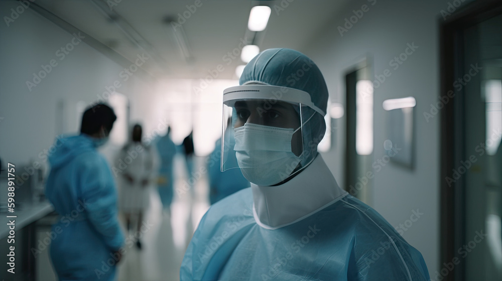 Medical staff in a hospital. Generative AI Medical staff in a hospital. Generative AI